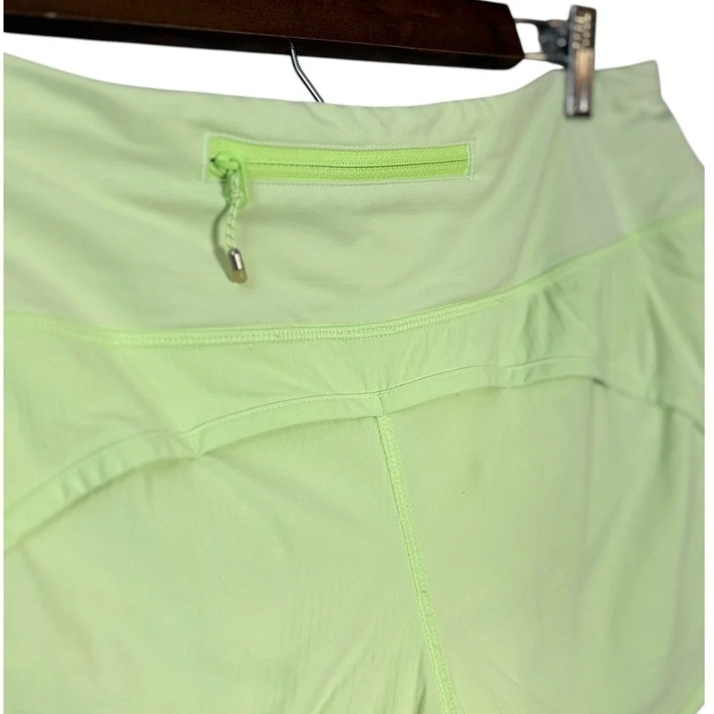 Lululemon Hotty Hot Shorts II Lined 8 Neon Green Yellow 2.5